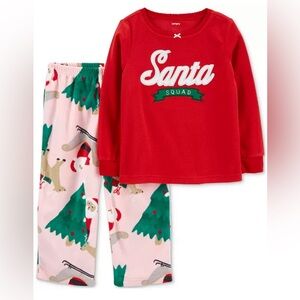 Carter’s Toddler Girls Santa Squad Fleece Pajamas, 2 Piece Set  size 2T …